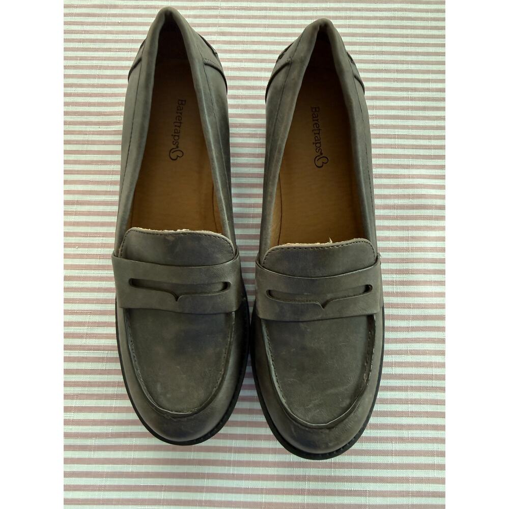 Women's Baretraps Olivia penny loafers 8M chunky support slip on low block heel